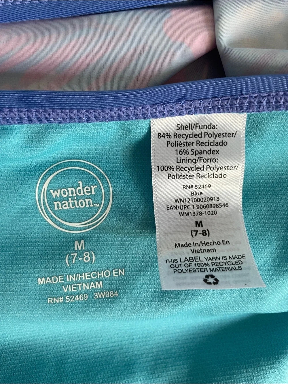 wonder nation Blue Floral Ruffle Two-Piece Bikini